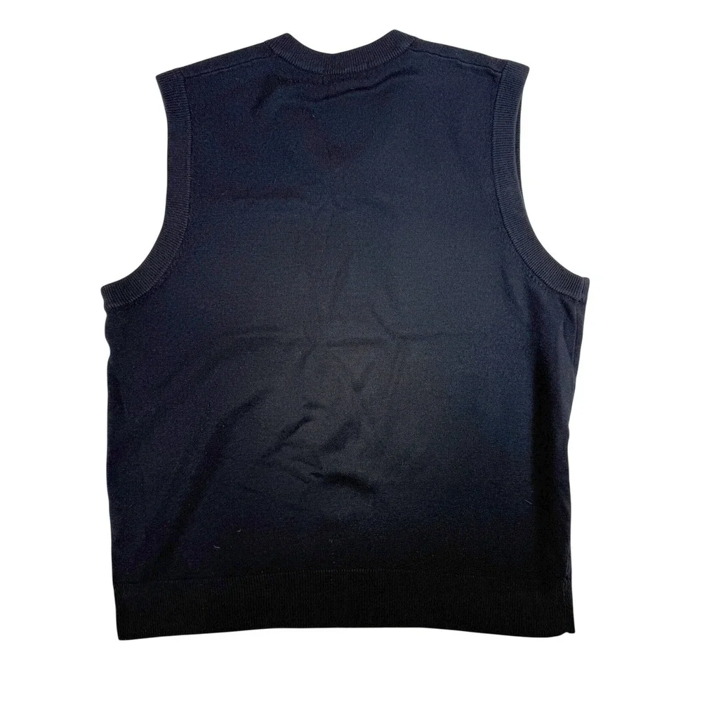 Polo Ralph Lauren Mens V Neck 100% Cashmere Sweater Vest Black XXL‎ Preppy
